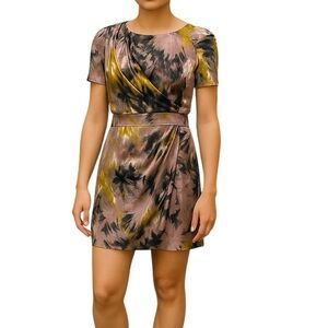 Matthew Williamson Draped Silk Blend Mini Dress